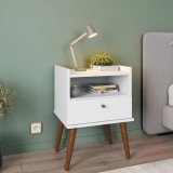 Mesa de Cabeceira 1 Gaveta Branca